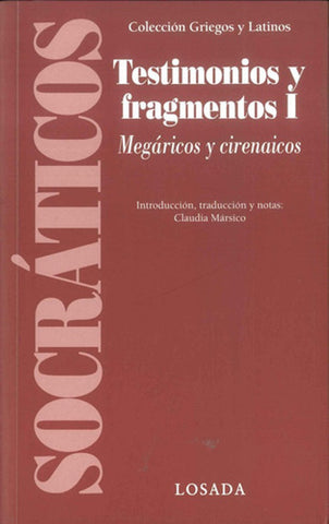 Testimonios y fragmentos I. Megáricos y cirenaicos