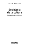 Sociología de la cultura. Conceptos y problemas