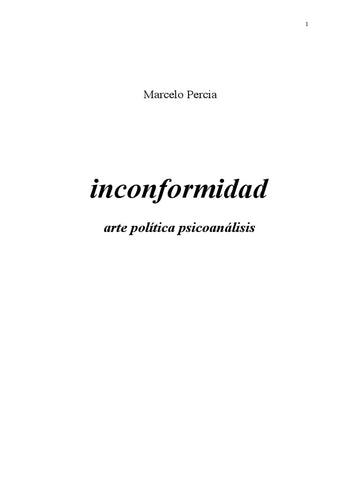 Inconformidad - Arte, política y psicoanálisis